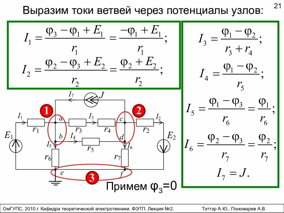 Метод узловых потенциалов для цепи 2 узла. Схема метода узловых потенциалов. Метод токов ветвей Электротехника. Метод узловых потенциалов токи в ветвях.