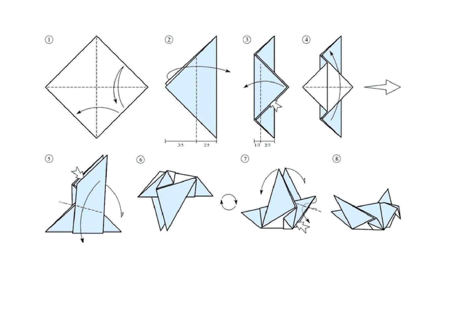 Как сложить голубя из бумаги. Голубь оригами схема. Оригами из бумаги голубь пошаговая схема для детей.