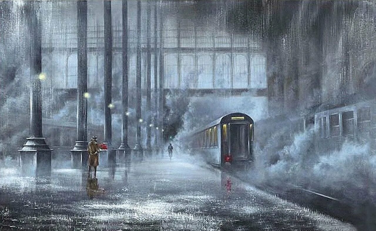 Картины "железнодорожный вокзал" ("the railway station"), william powell frith, 1862. Перрон арт. , david tutwiler поезда в живописи. Картина перрон. Художник джефф роуланд зима.