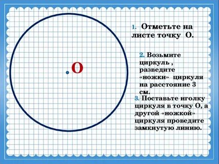 Отметьте точку с проведите окружность
