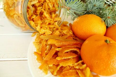 Цедра апельсина тесте