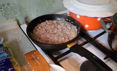Фарш индейки на сковороде