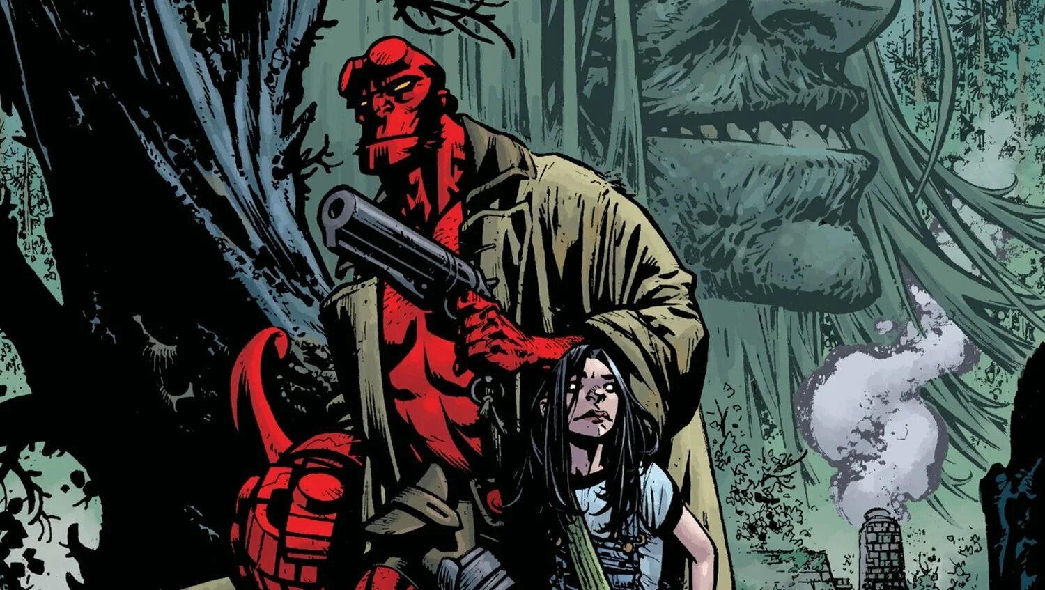 Хеллбой и его команда. Hellboy crooked man. Джек кеси хеллбой. Хеллбой горбун комикс. Хеллбой комикс.