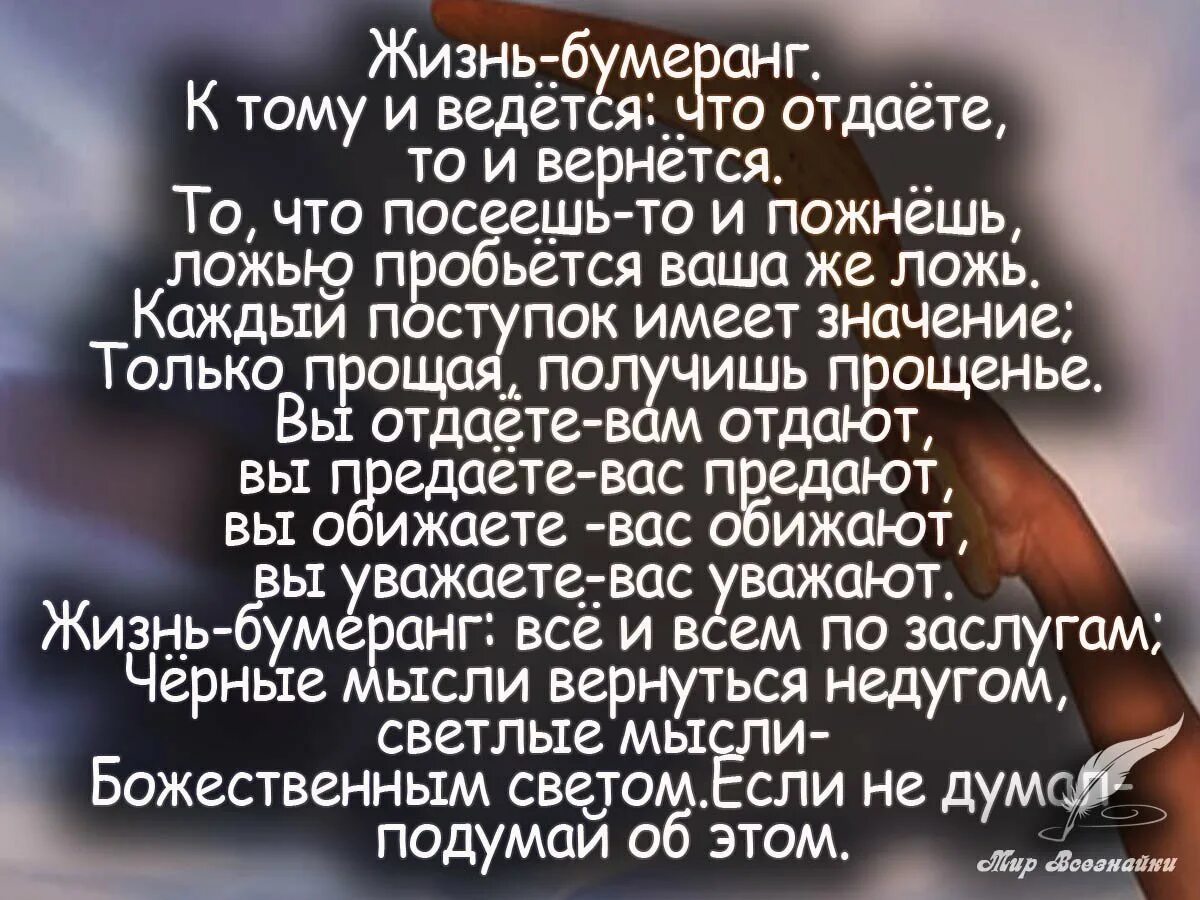 Что посеешь то и пожнешь что значит