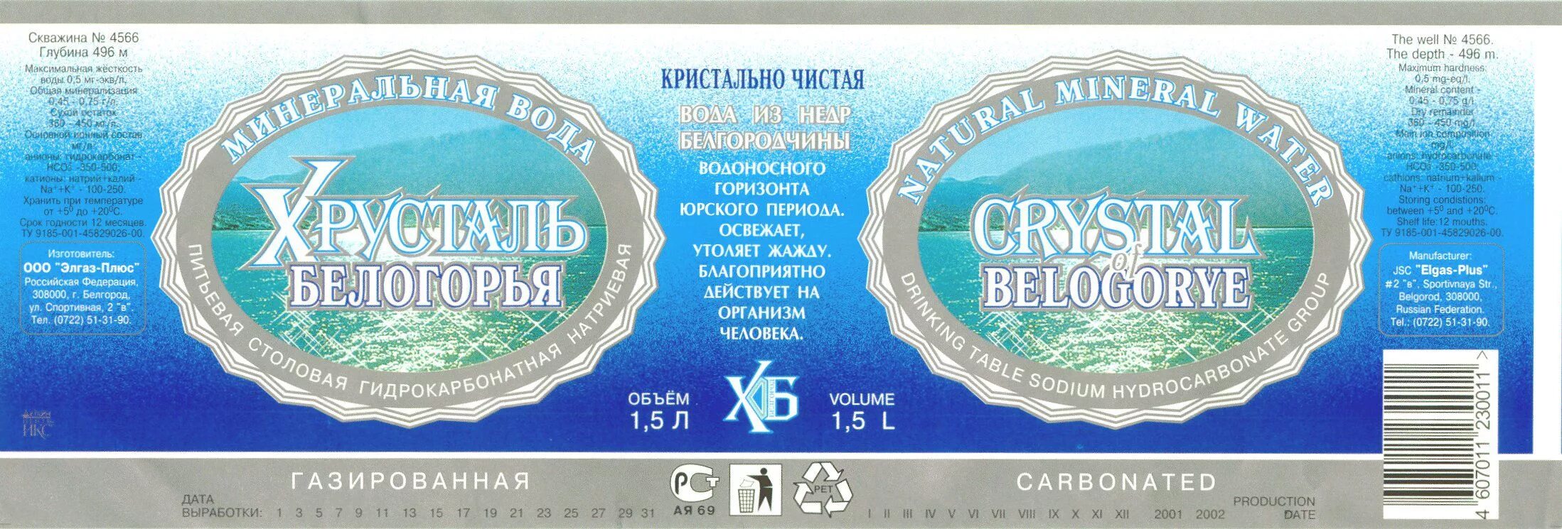 Оскол без воды. Вода хрусталь Белогорья. ЭЛГАЗ-плюс Белгород. Этикетка воды. Белогорье вода.