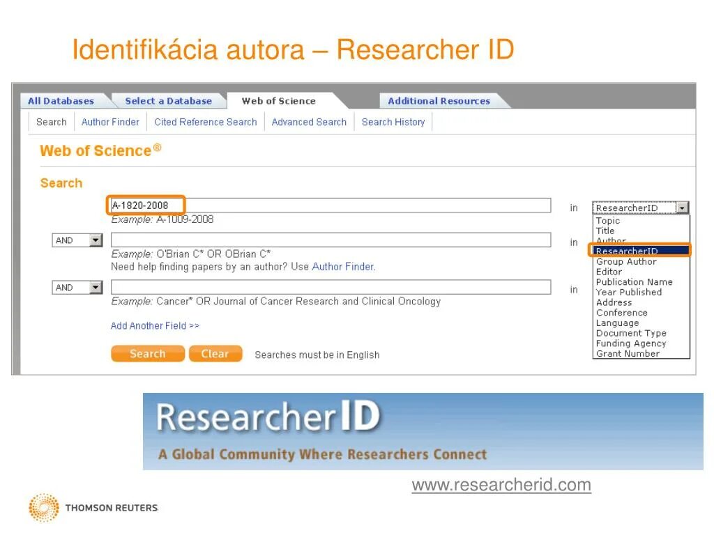 Web of science автор. Идентификатор автора. идентификация автора. web of science. как найти id автора.
