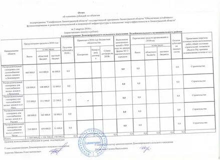 Государственные программы отчеты