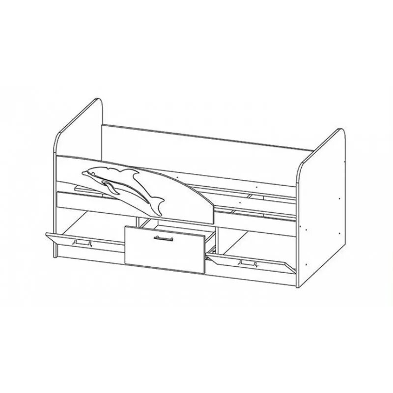 Кровать одинарная 06.222 Дельфин. Кровать детская 06.222 "Дельфин" (1600). Кровать одинарная 06.223 Олмеко. Детская кровать Дельфин 140х80. Сборка кровати дельфин