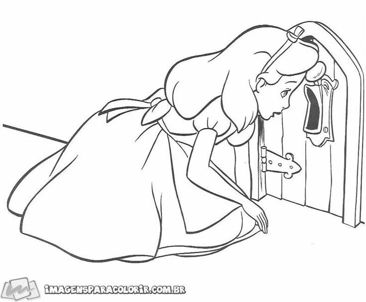 Алиса раскраска для детей распечатать Pin by Sophie Holtz on activité enfant Coloring pages, Coloring books, Coloring