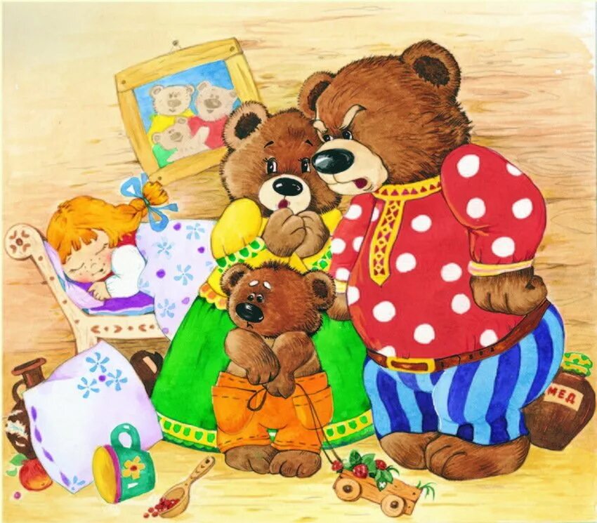 Сказка три м. Маша и три медведя. Три медведя сказки. Три медведя иллюстрации. Три медведя сказки.