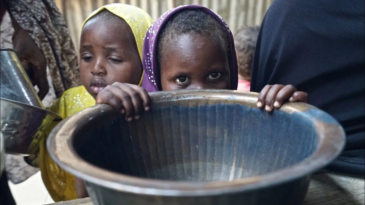 Starving people