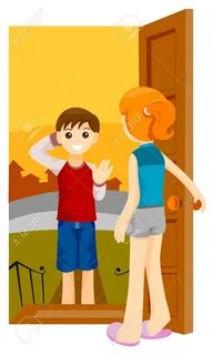 Visit cartoon