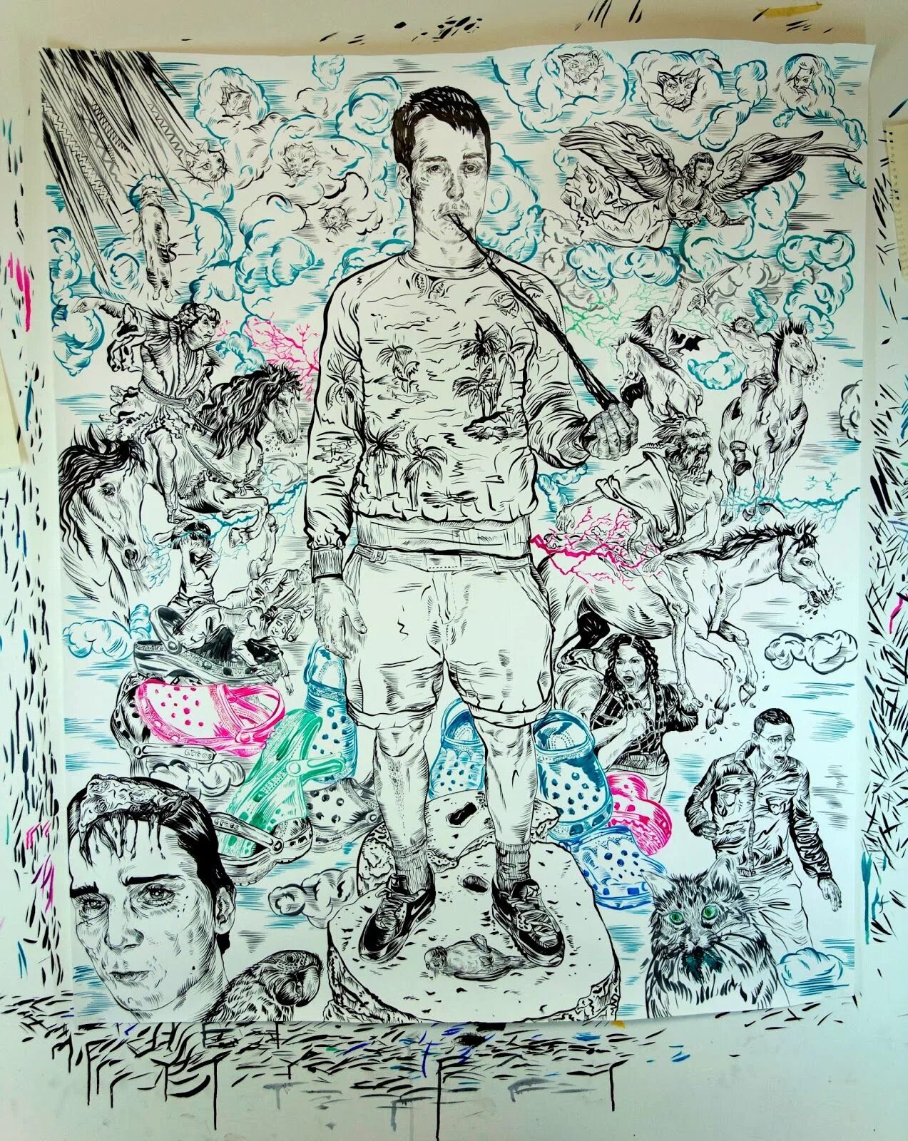 The participants of the drawing contest