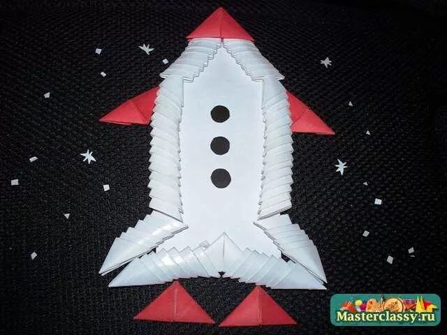 Модульное оригами ракета. Космическая ракета из модулей. Оригами ко Дню космонавтики. Оригами на космическую тему.