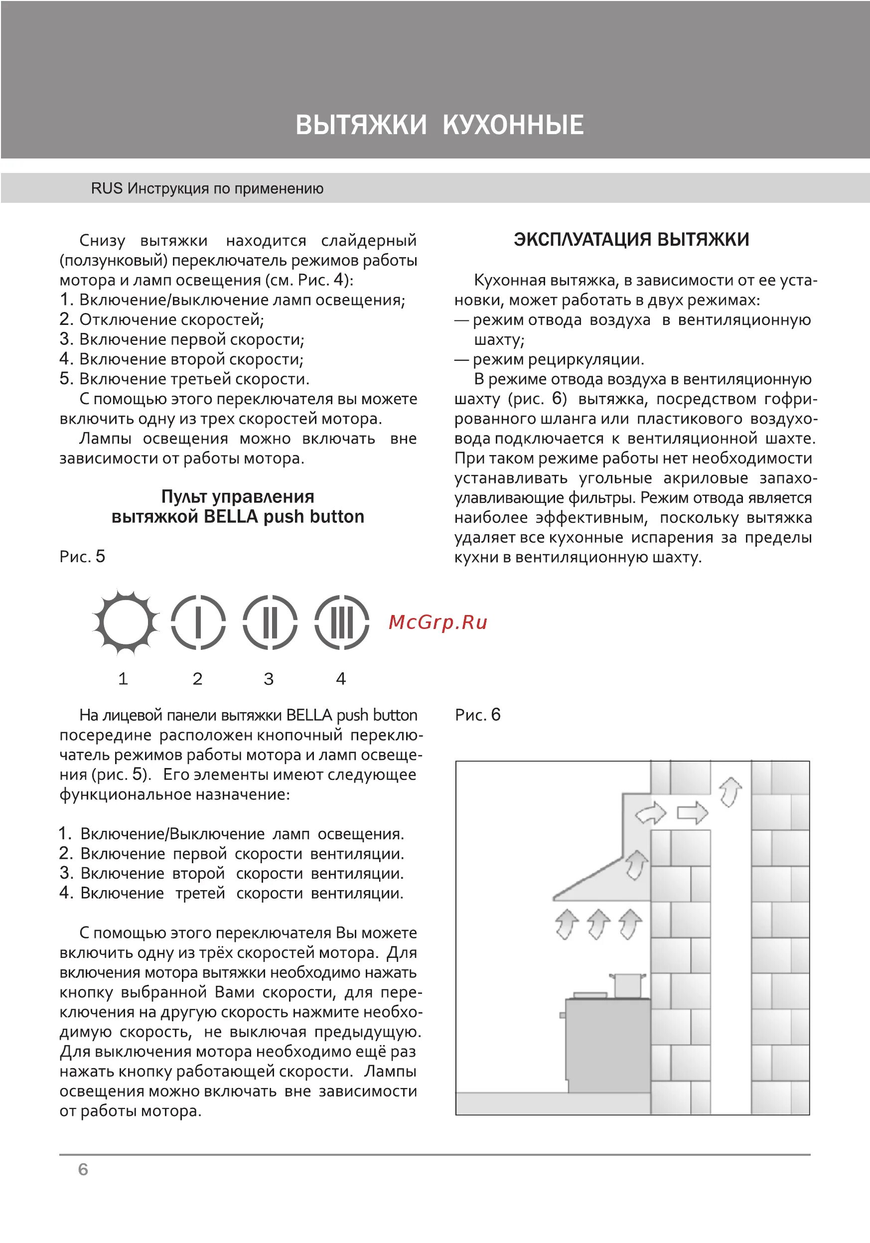 Эксплуатация вытяжки