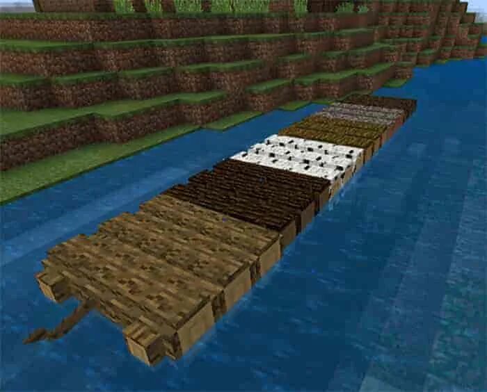 Мод на карту выживания на плоту. Мод на плоты. лодка из майна. raft красивые постройки. лодка в майнкрафте.