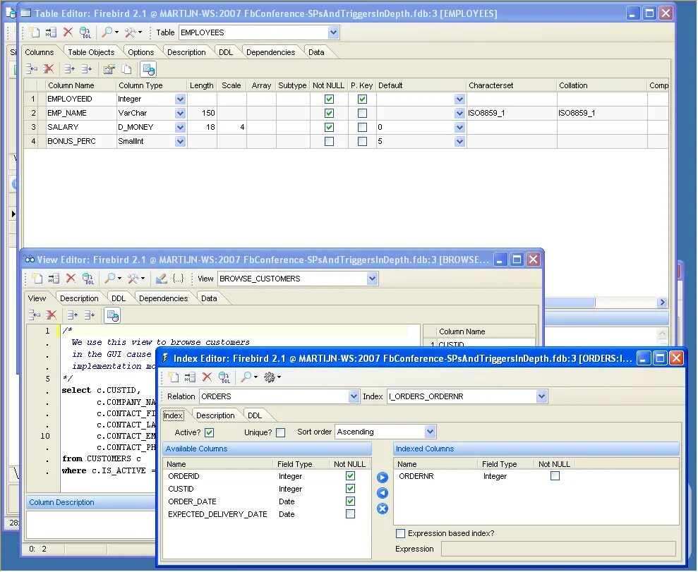 Index editor