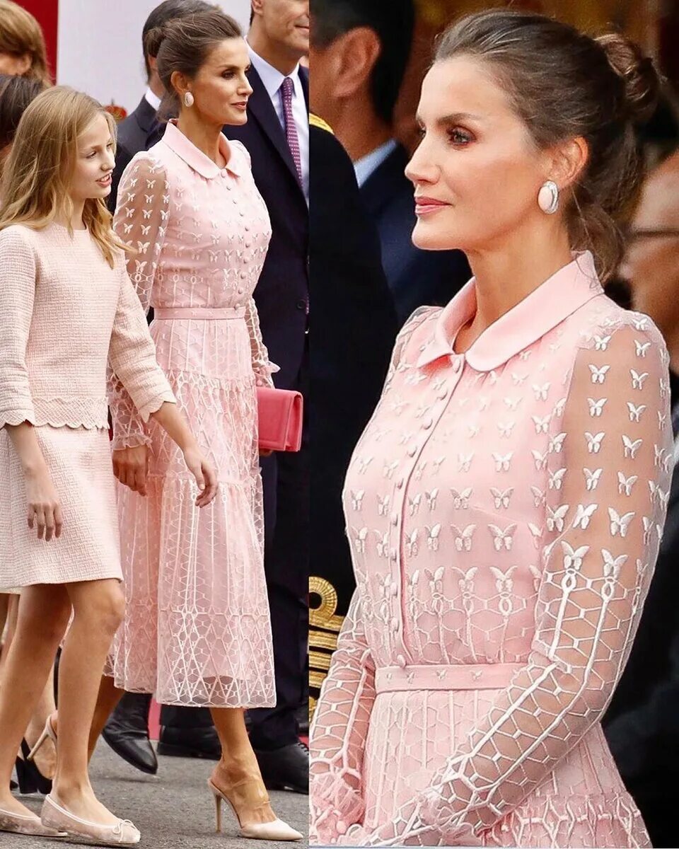 Летисия королева испании фото Letizia Ortiz y el vestido de invitada definitivo para esta primavera Vogue Espa