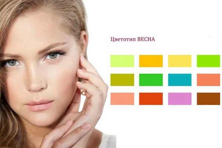 Цвета весеннего цветотипа. Макияж для весеннего цветотипа.