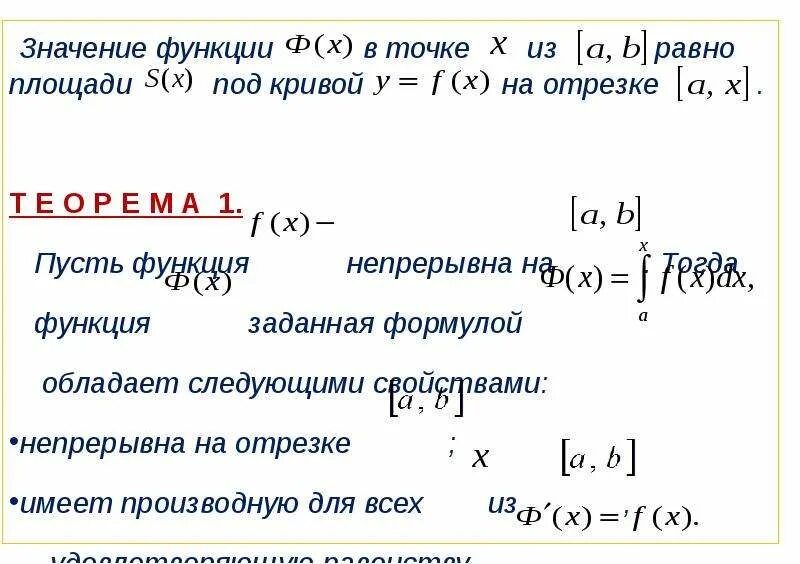 Производная функции с переменным верхним пределом. Интеграл с переменных верхним пределом. Производная интеграла с переменным верхним пределом. Верхний предел интеграла. Интеграл с переменными пределами