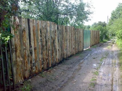 Красивый забор из горбыля своими руками