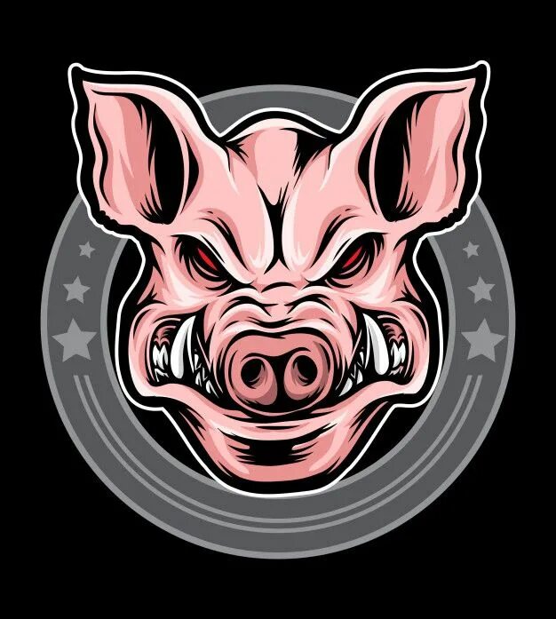 Злой поросенок. Злой кабан. Сердитая свинья. Beyond good & evil 2. Голова свиньи вектор.