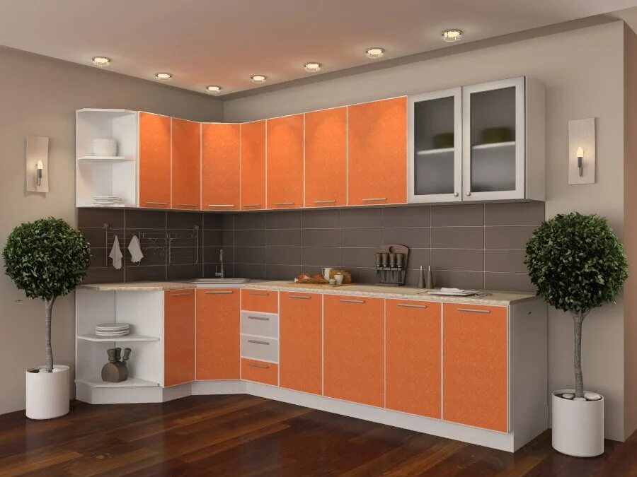 Купить мебель без посредников. Кухонный гарнитур оранжевый. Кухонный гарнитур апельсин. Кухня апельсин угловая. Мандарин кухонный гарнитур.