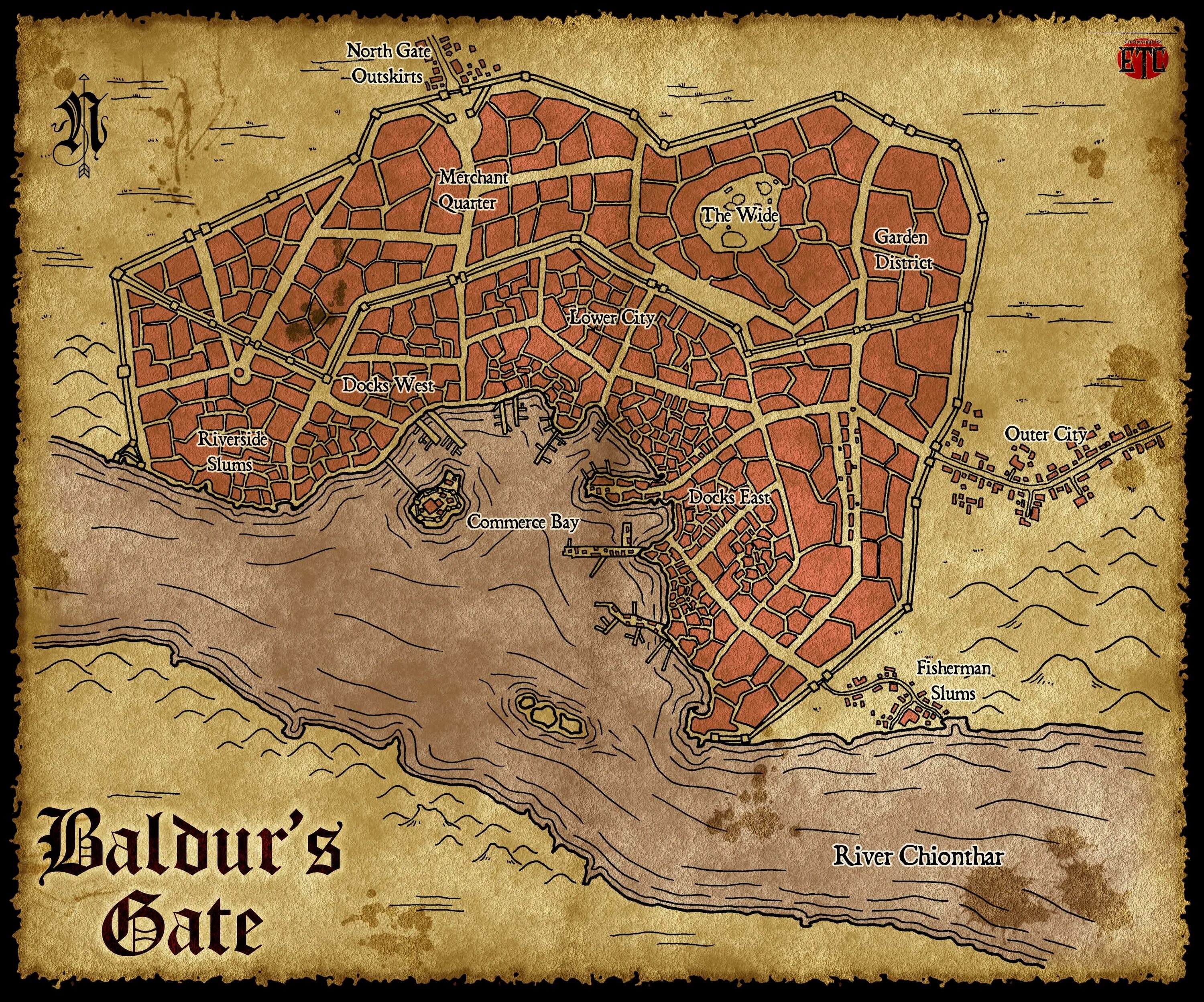 Baldur gate map