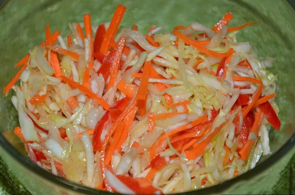 Салат капуста морковь лук уксус