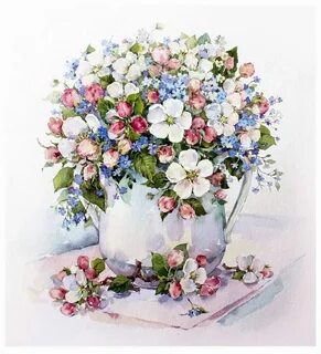 Букет акварелью