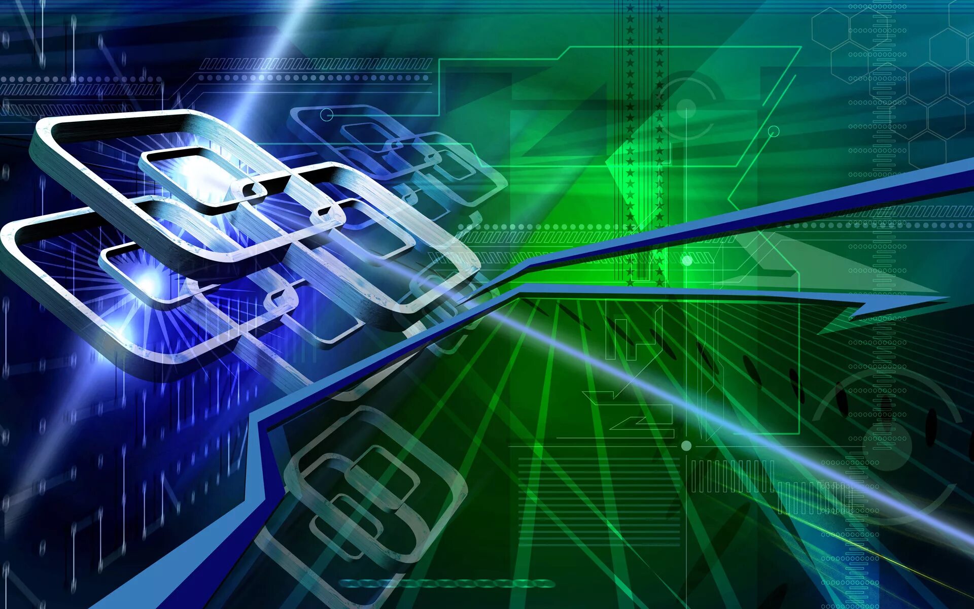 Компьютерные технологии. Графический фон. Абстрактные линии. Цифровые технологии будущего. Фон в стиле техно.