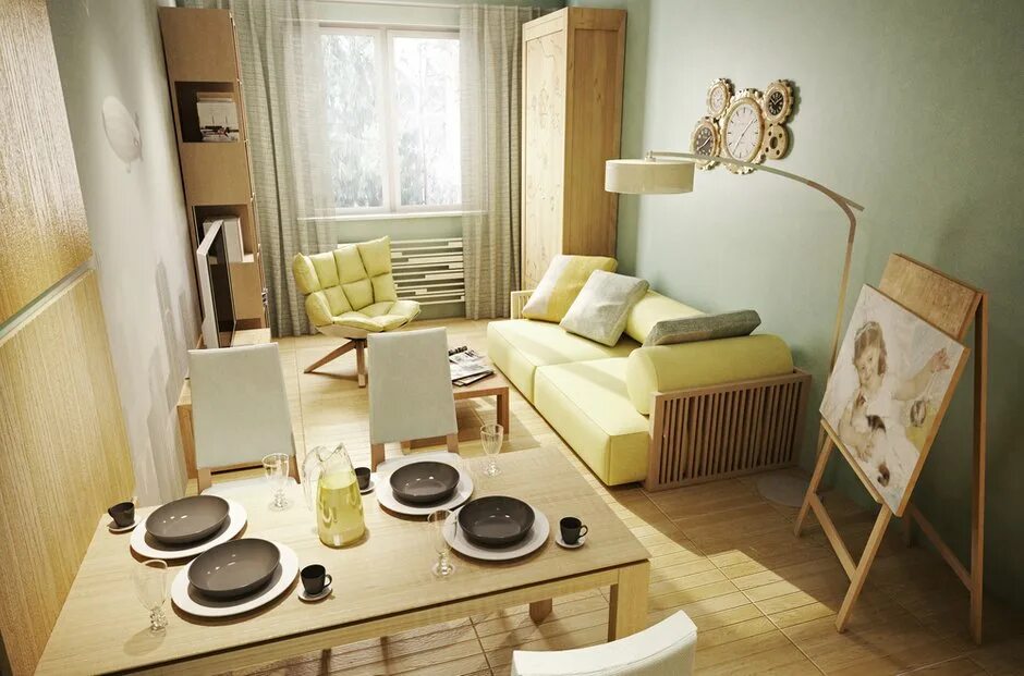 White Minimalistic Hong Kong Apartment Interior Design Ideas. rest zone in th. Д