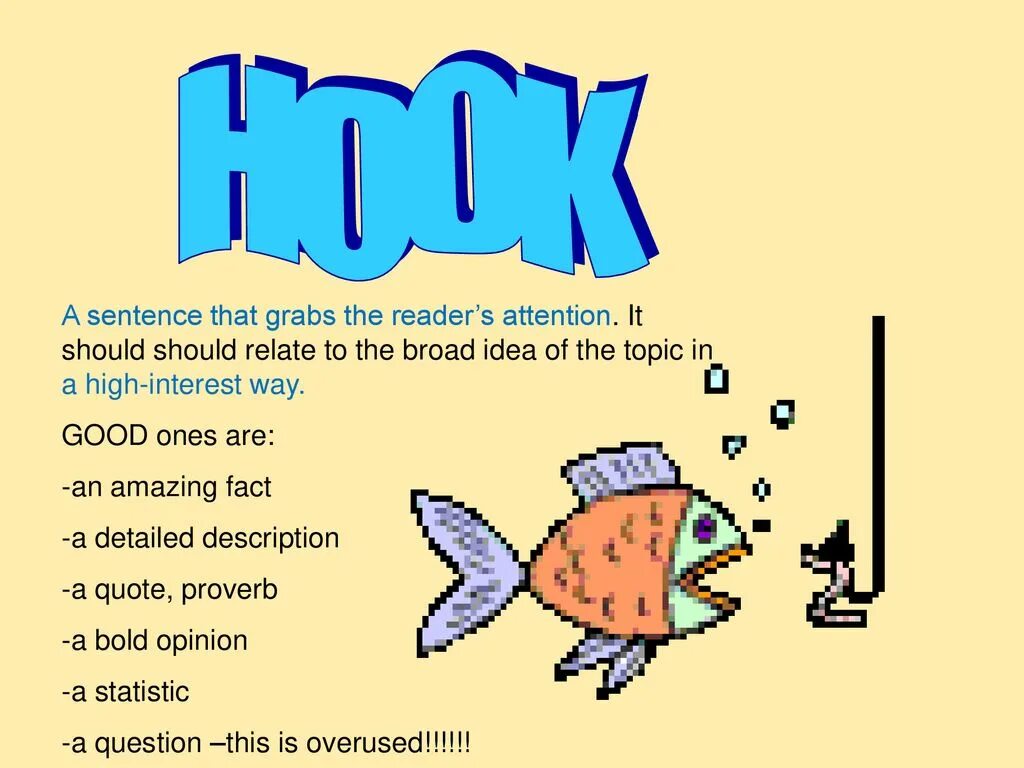 Hook examples. Hook presentation. hook sentence. hook in presentation. what is a hook.