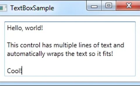 Textbox новая строка