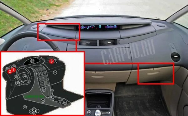 Рено эспейс 2 где предохранители находятся Renault Espace (2002 2006) fuse box diagram