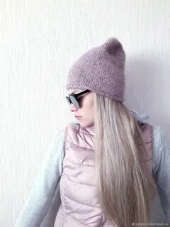 Шапка из кид мохера