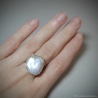 Кольцо с крупным жемчугом