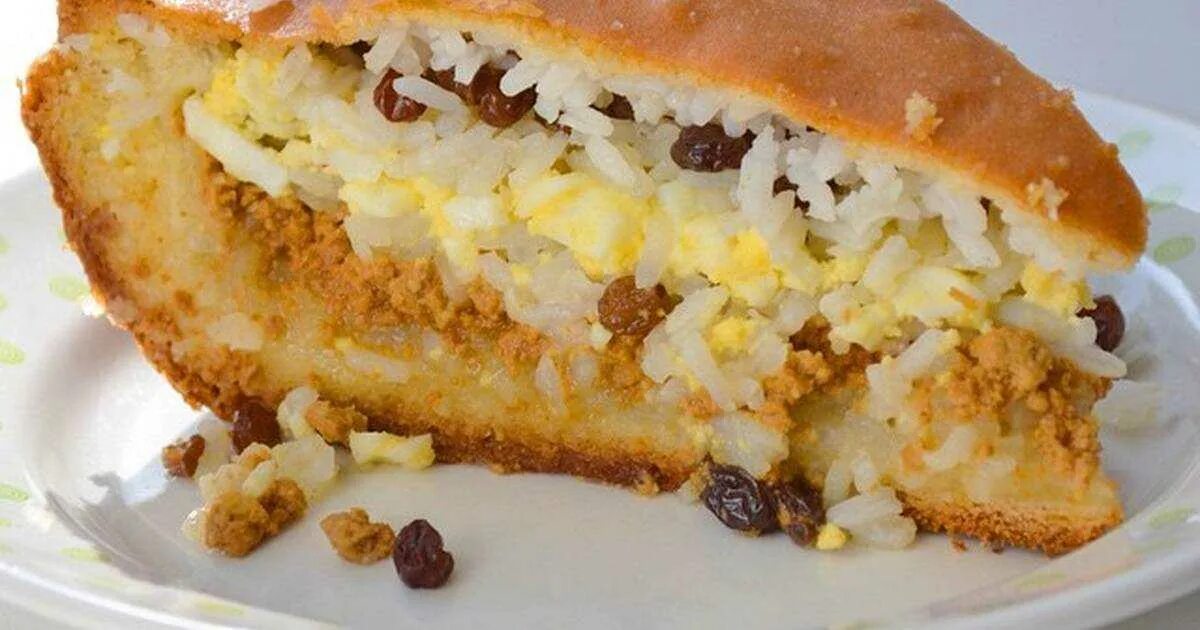 Рецепт пирог рис