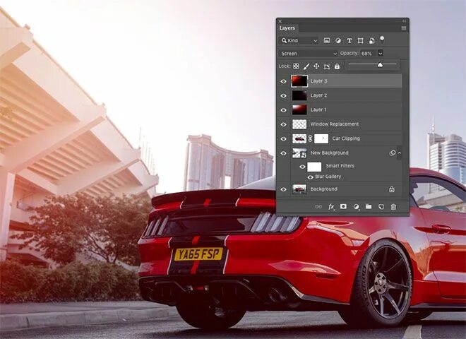 Уроки Photoshop: Преобразуем автомобиль в стиль м/ф "Тачки" - photoshop - Програ