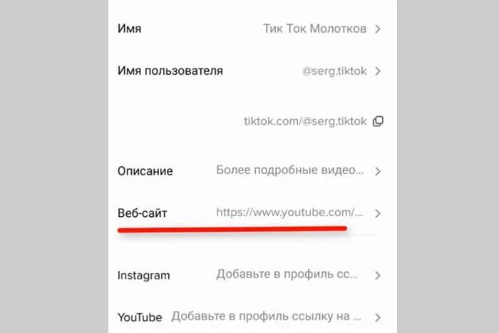 Как поставить ссылку в тик ток в описании. Ссылка в профиле тик ток. Как вставить ссылку в тик ток профиль. Ссылка в шапке профиля тик.