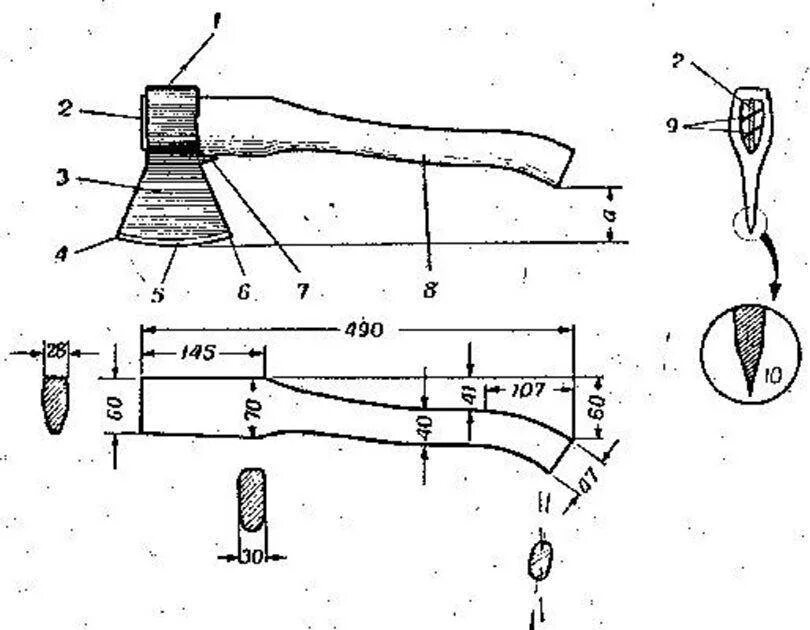 Какая длина рукоятки клинодержателя. Чертеж Плотницкого топорища. Топорище для Плотницкого топора чертеж. Топорище для топора чертежи. Чертеж топорища для таежного топора.