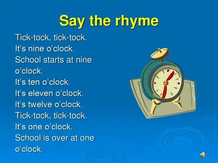Tick tock перевод
