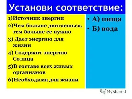 Установи соответствие источник
