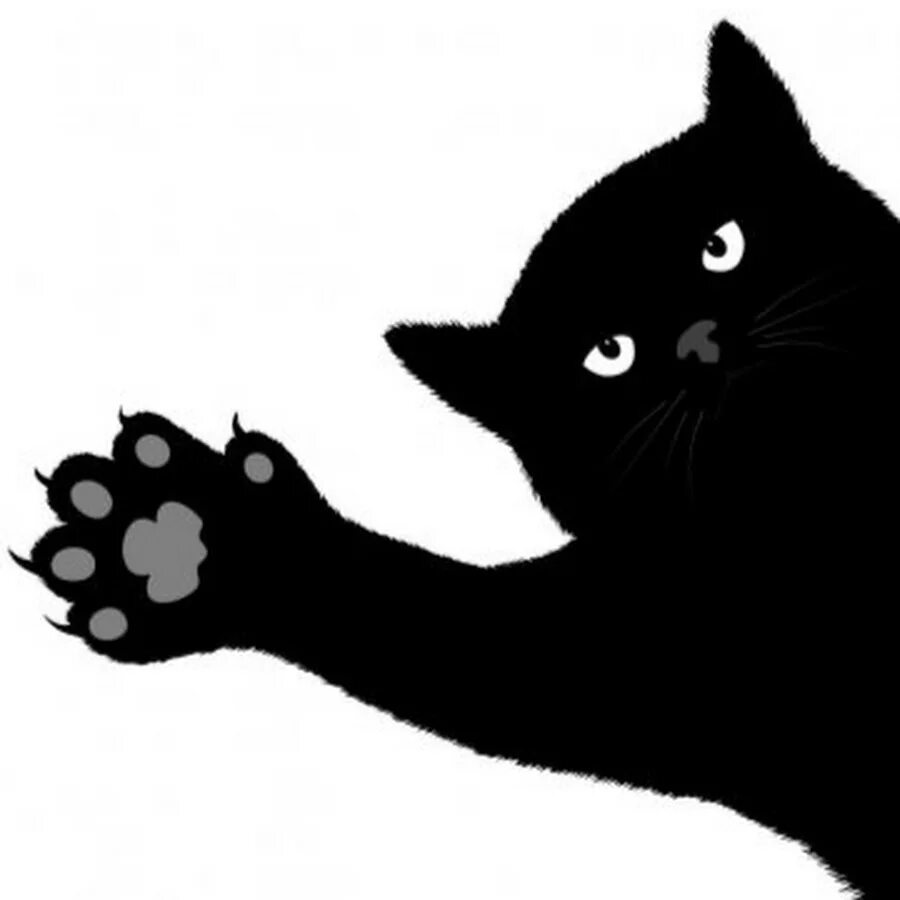 Стикеры черный кот. Силуэт котенка. Силуэт кошки. Очертание кошки. Трафарет кошки.
