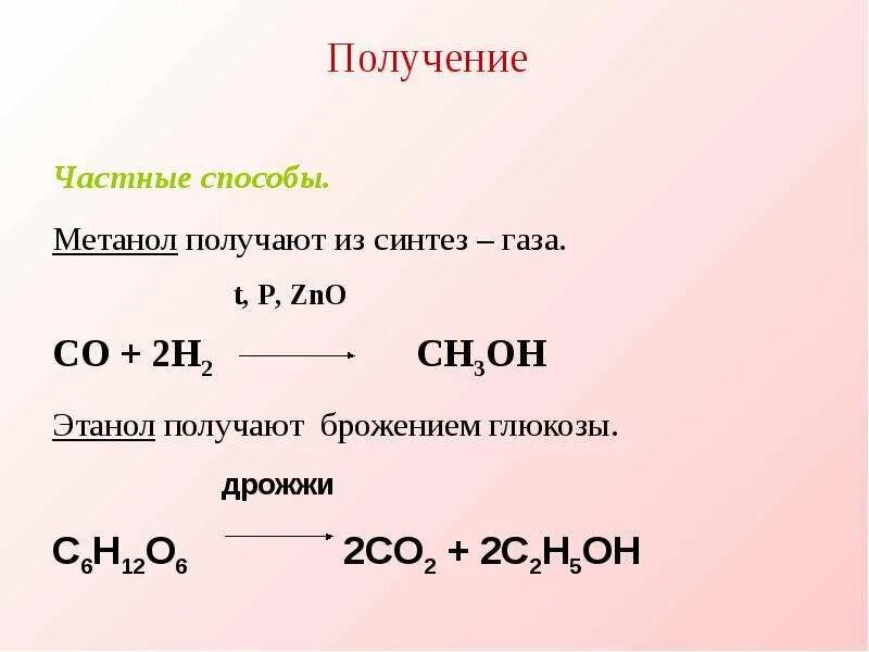 Метанол это газ