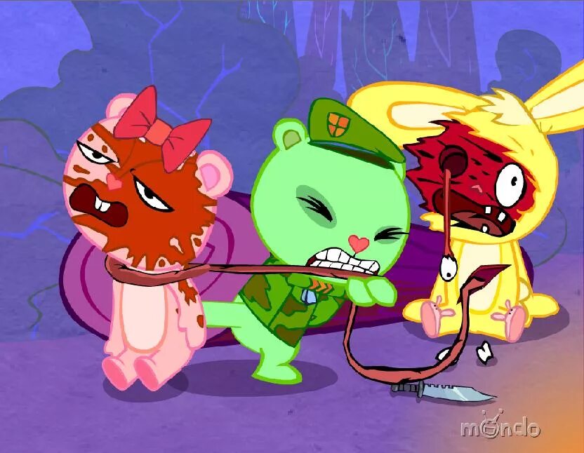 Жесткие мульты. Happy Tree friends мультсериал. Мультик Хай пит три френдс. Мультсериал Хэппи три френдс.