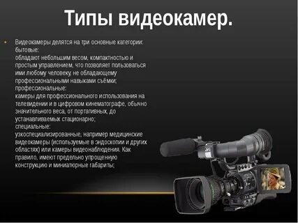 Типы видеокамер