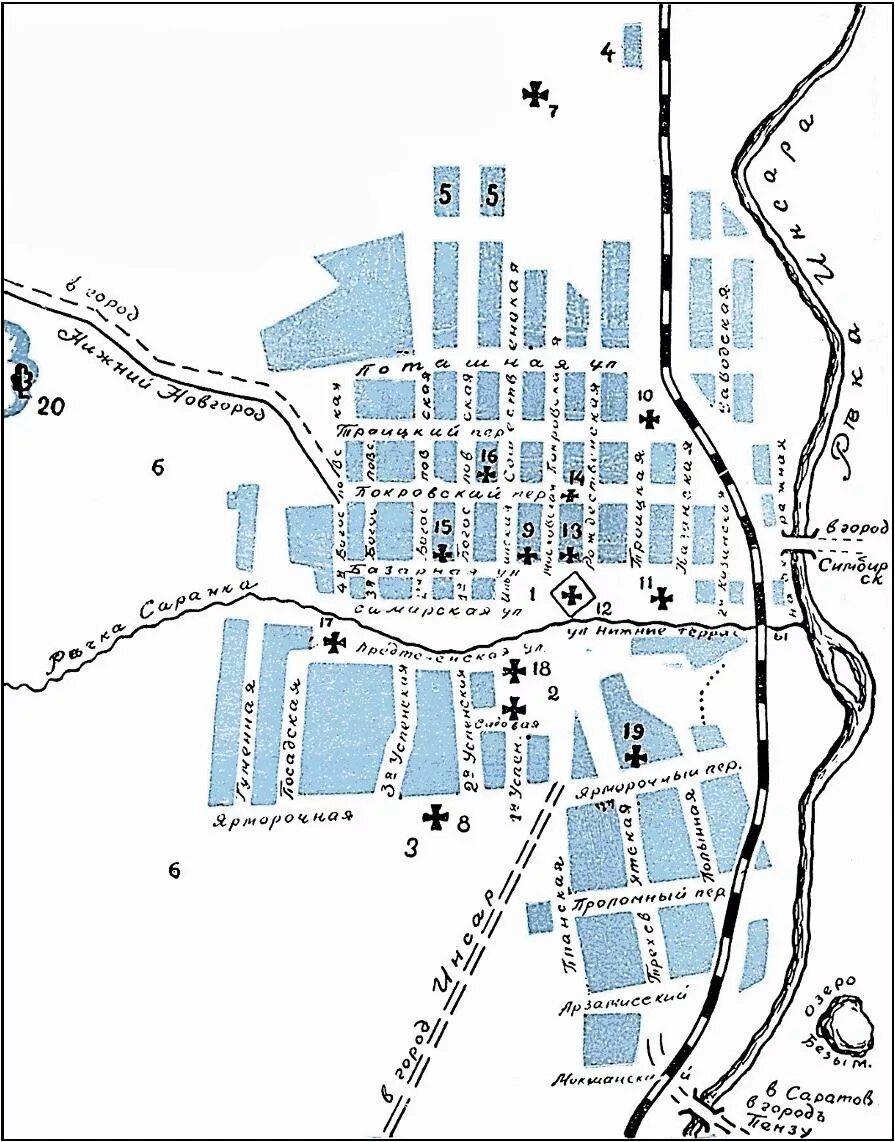 Районы г саранска. План города Саранска 1900 года. План города Саранск. Карта города Саранска 1900 года. Г Саранск на карте.