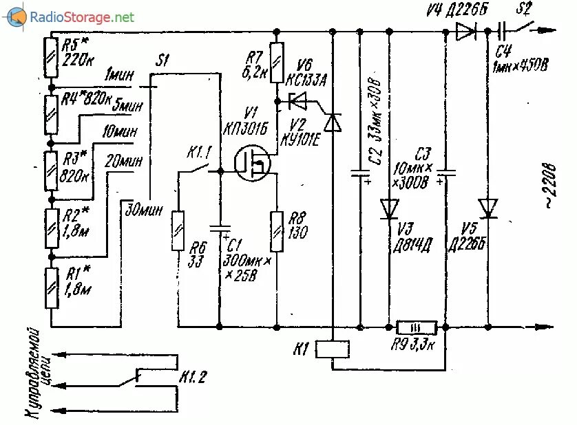 Реле времени секунда. Схема простейшего электронного реле времени. Реле времени на схеме электрической принципиальной. Реле времени схема принципиальная. Схема электрическая принципиальная таймера.