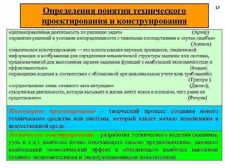 Условия проектирования среды. Понятие проектирование. Методы проектирования и конструирования. Этапы проектирования и конструирования. Задачи конструирования в проектировании.